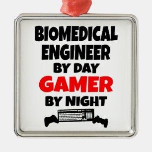 Biomediziner Gamer Silbernes Ornament