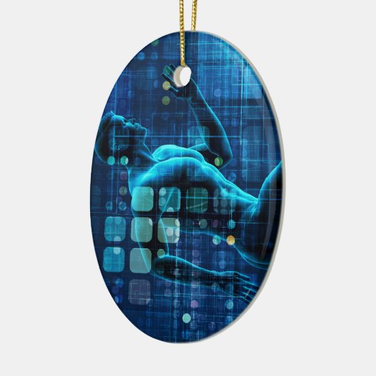 Biomedizinische Technik oder BME als Konzept Keramik Ornament (Links)