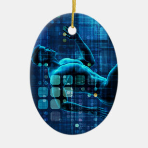 Biomedizinische Technik oder BME als Konzept Keramik Ornament