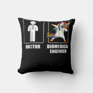 Biomedizinischer Ingenieur Einhorn Dabbing Lustige Kissen