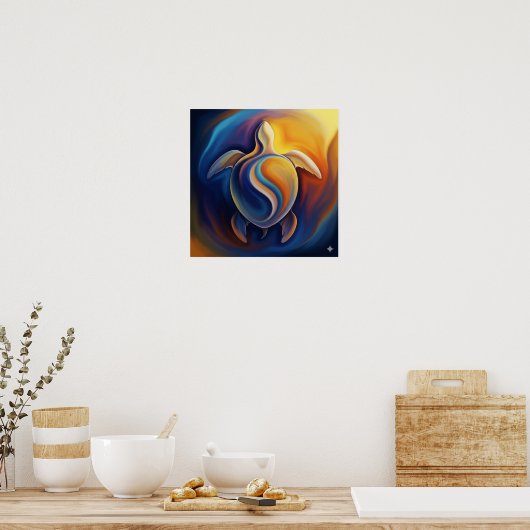 Biomorph Turtle Art Poster (Küche)