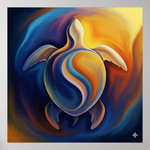 Biomorph Turtle Art Poster