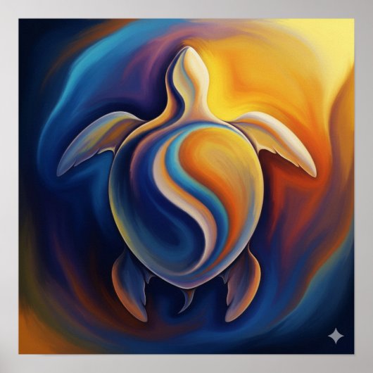 Biomorph Turtle Art Poster (Vorne)