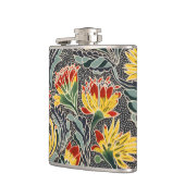 Biomorpher natürlicher Blumendruck Flachmann (Links)