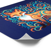 Biomorphie Fox Art Poster (Ecke)