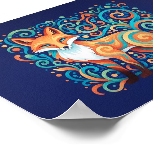 Biomorphie Fox Art Poster (Ecke)