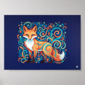 Biomorphie Fox Art Poster (Vorne)