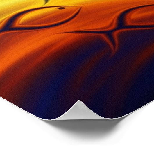 Biomorphische Fischschule Poster (Ecke)