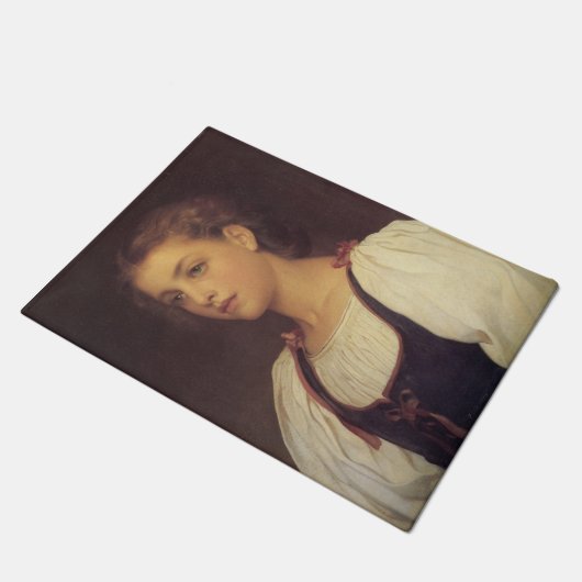 Biondina (von Frederic Leighton) Fußmatte (Schrägansicht)