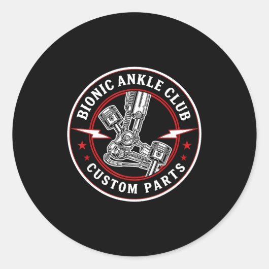 Bionic Ankle Replacement Recovery Bionic Ankle Sur Runder Aufkleber (Vorderseite)
