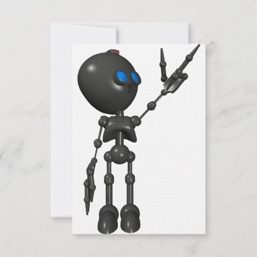 Bionic Boy 3D Robot - Finger Guns 2 - Original Einladung (Vorderseite)