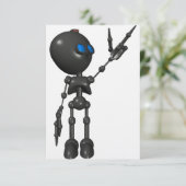 Bionic Boy 3D Robot - Finger Guns 2 - Original Einladung (Stehend Vorderseite)