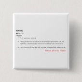 Bionic Definition in Black Go Ahead Gefragt Button (Vorderseite)