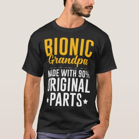 Bionic Grandpa Men Knee Hip Replacement 90 Origina T-Shirt (Vorderseite)