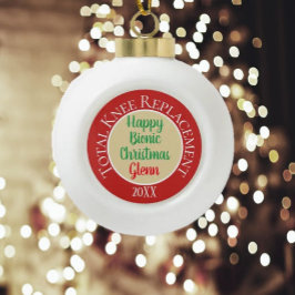 Bionisch (Kniegelenksersatz)Weihnachtsschmuck Keramik Kugel-Ornament