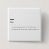 Bionische Definition in Schwarz Button (Vorderseite)
