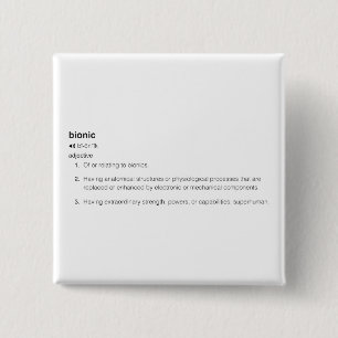 Bionische Definition in Schwarz Button