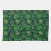 Biophile ästhetische dunkelgrüne Skeletton-Blätter Geschirrtuch (Horizontal)