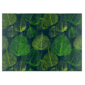 Biophile dunkelgrüne Skeletton-Blätter Schneidebrett (Vorderseite)