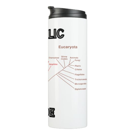 Biophilie im Inneren des phylogenetischen Stammbau Thermosbecher (Nach rechts gedreht)