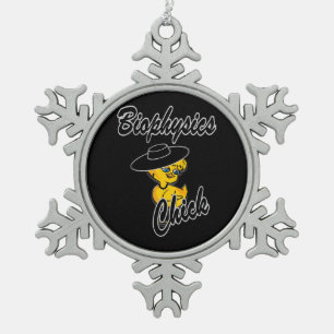 Biophysik Chick #4 Schneeflocken Zinn-Ornament