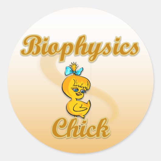 Biophysik Chick Runder Aufkleber (Vorderseite)