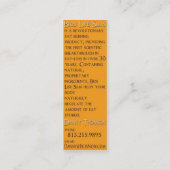 Bios-Leben-dünne Visitenkarte (Rückseite)