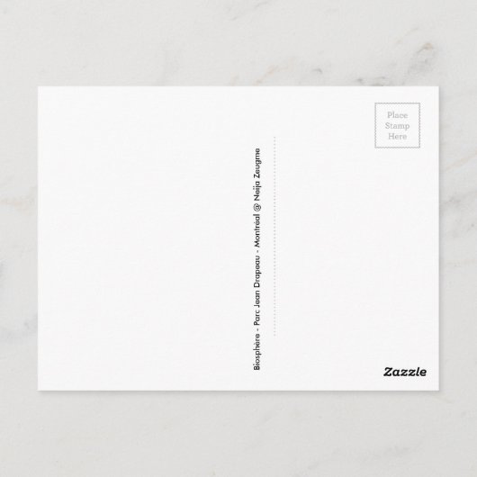 Biosphère Postkarte (Rückseite)