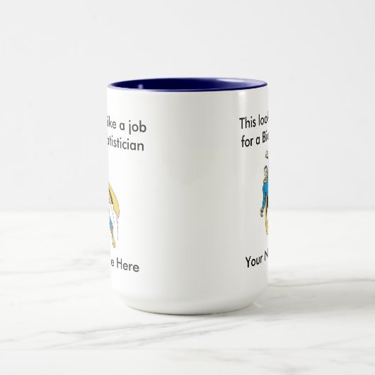 Biostatistician-MannesSuperheld Tasse (Zentrum)