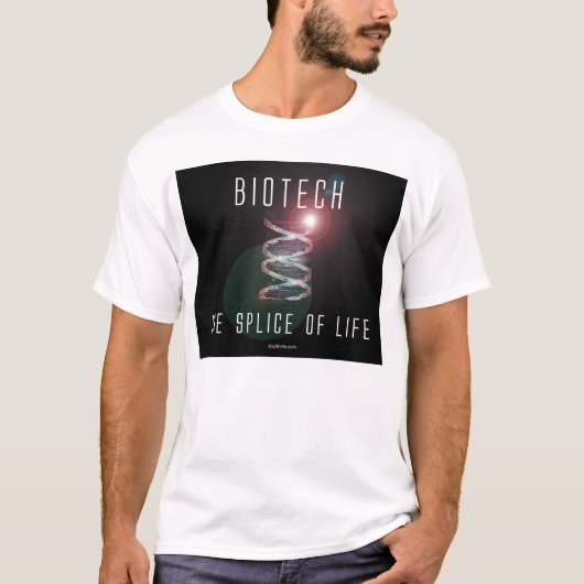 Biotech. Die Spleiß des Lebens. (schwarzes T-Shirt (Vorderseite)