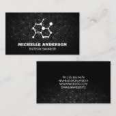 Biotech-Molekül | Geometrischer Hintergrund Visitenkarte (Vorne/Hinten)