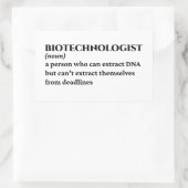 Biotech Scientist Funny Definition Rechteckiger Aufkleber (Tasche)