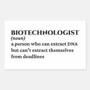 Biotech Scientist Funny Definition Rechteckiger Aufkleber
