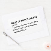 Biotech Scientist Funny Definition Rechteckiger Aufkleber (Umschlag)