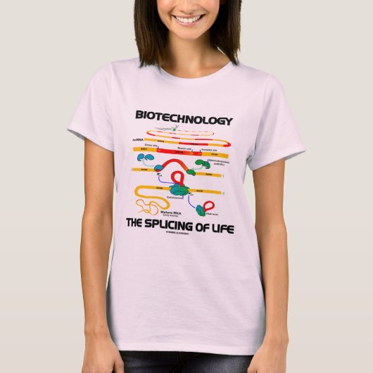Biotechnologie: Splicing of Life (reife RNA) T-Shirt (Vorderseite)