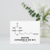 Biotin (Vitamin H oder B7) Chemisches Molekül Postkarte (Stehend Vorderseite)