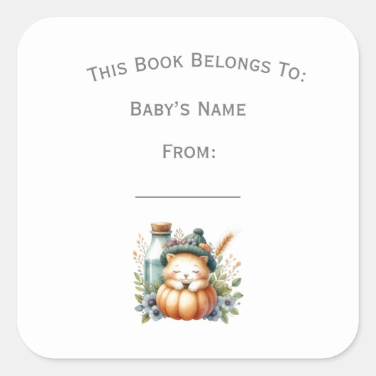 Biotopape für Woodland Quadratischer Aufkleber (Vorderseite)