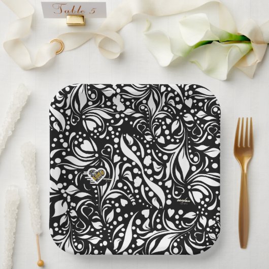 Biozid Black Paper Teller von Adiela Akoo (Hochzeit)