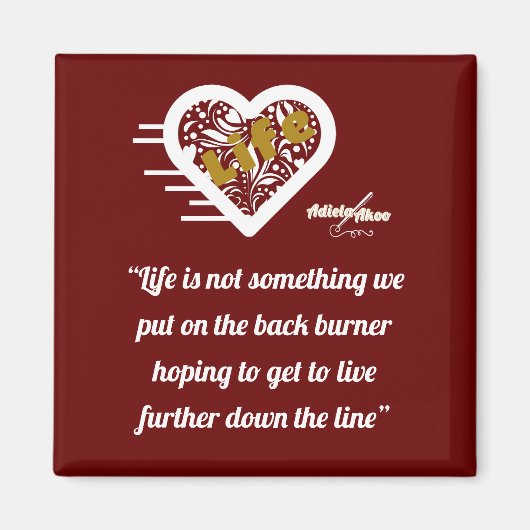 Biozid Maroon Magnet von Poet Adiela Akoo (Vorne)