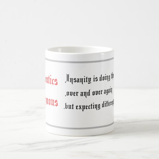 Biozide, anonyme Narkotika, Kalligraphie Kaffeetasse (Mittel)