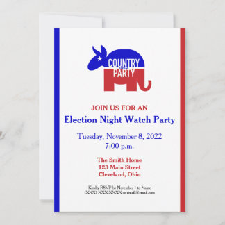 Bipartisan Election Night Watch Party Einladung