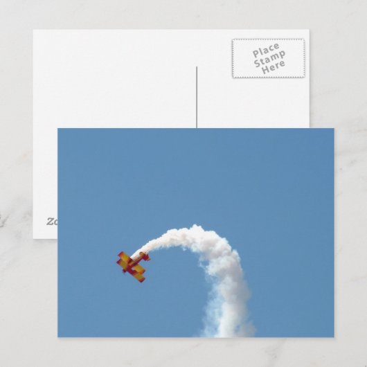 Biplane Akrobatik Postkarte (Vorne/Hinten)