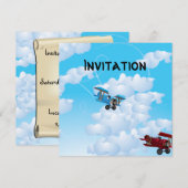BiPlane Einladung (Vorne/Hinten)
