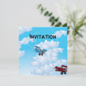 BiPlane Einladung (Stehend Vorderseite)