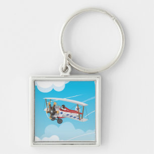 Biplane Schlüsselanhänger
