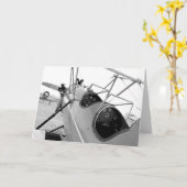 Biplanes Cockpit Schwarz-Weiß Karte (Gelbe Blume)
