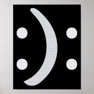 Bipolar Awareness glücklich Sad Face Mental Health Poster