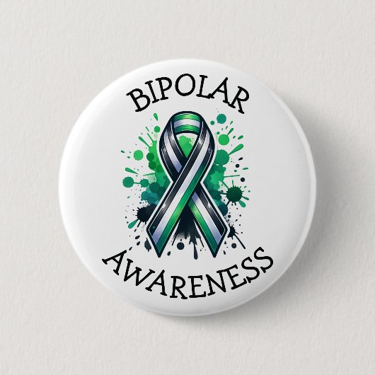 Bipolar Awareness Ribbon Button (Vorderseite)