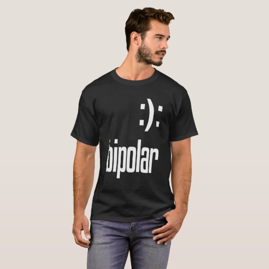 Bipolar Geek-Geschenk T-Shirt (Vorne ganz)