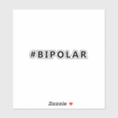 Bipolar-Hashtag Aufkleber (Blatt)